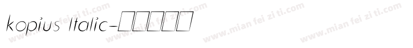 kopius ltalic字体转换